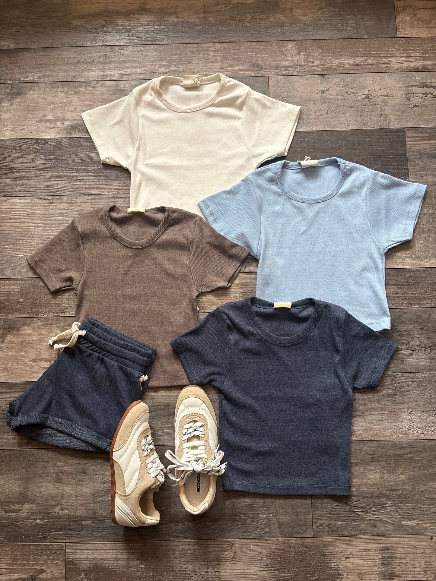 Navy Cuffed Short