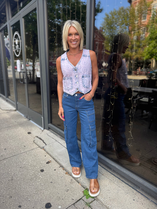 Rose Washed Vest