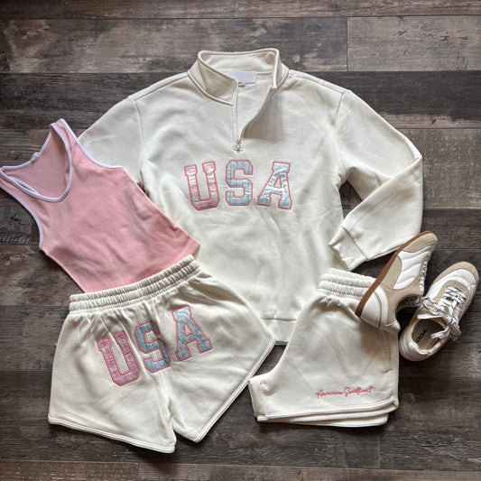 Pastel USA Quarter Zip