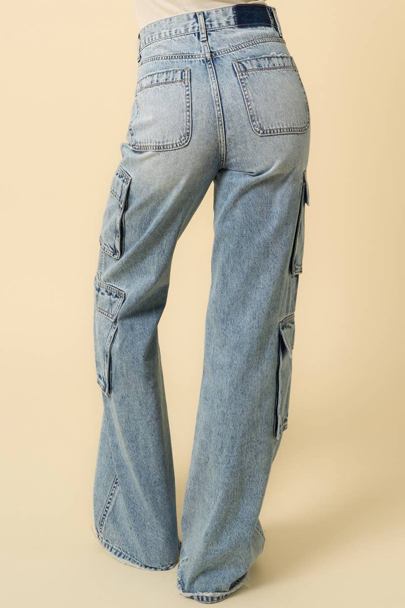 CROSSOVER RELAXED CARGO JEANS