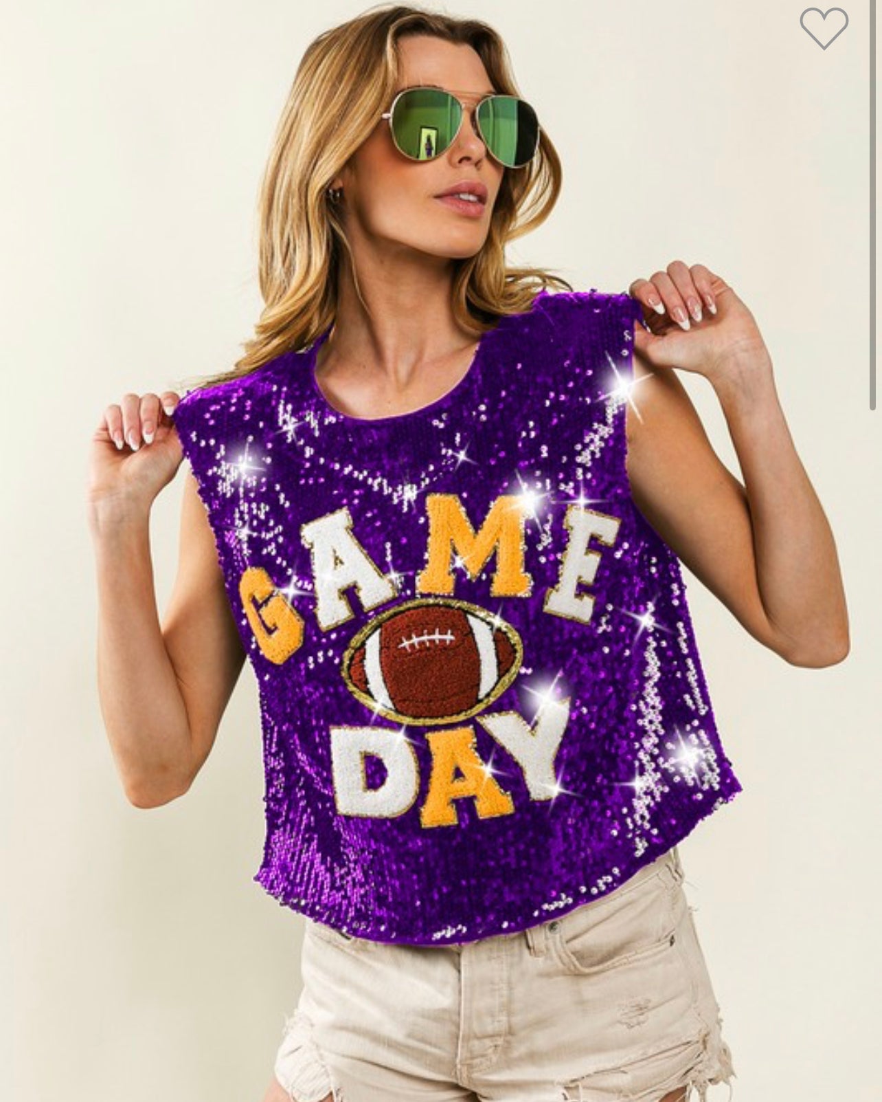 Game Day Bling Top