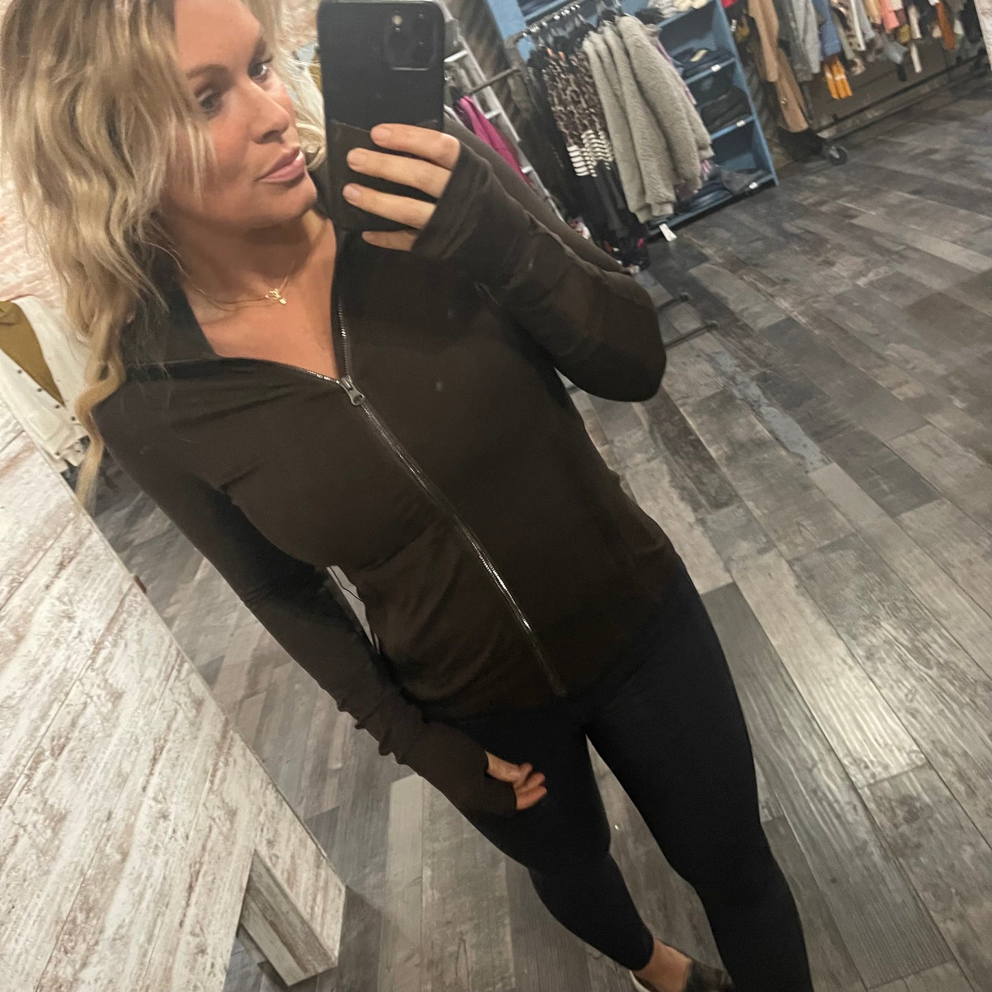 Brown Zip Jacket