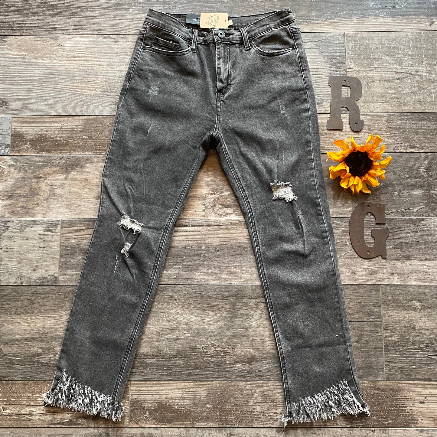 Umgee Black Fringe Jean