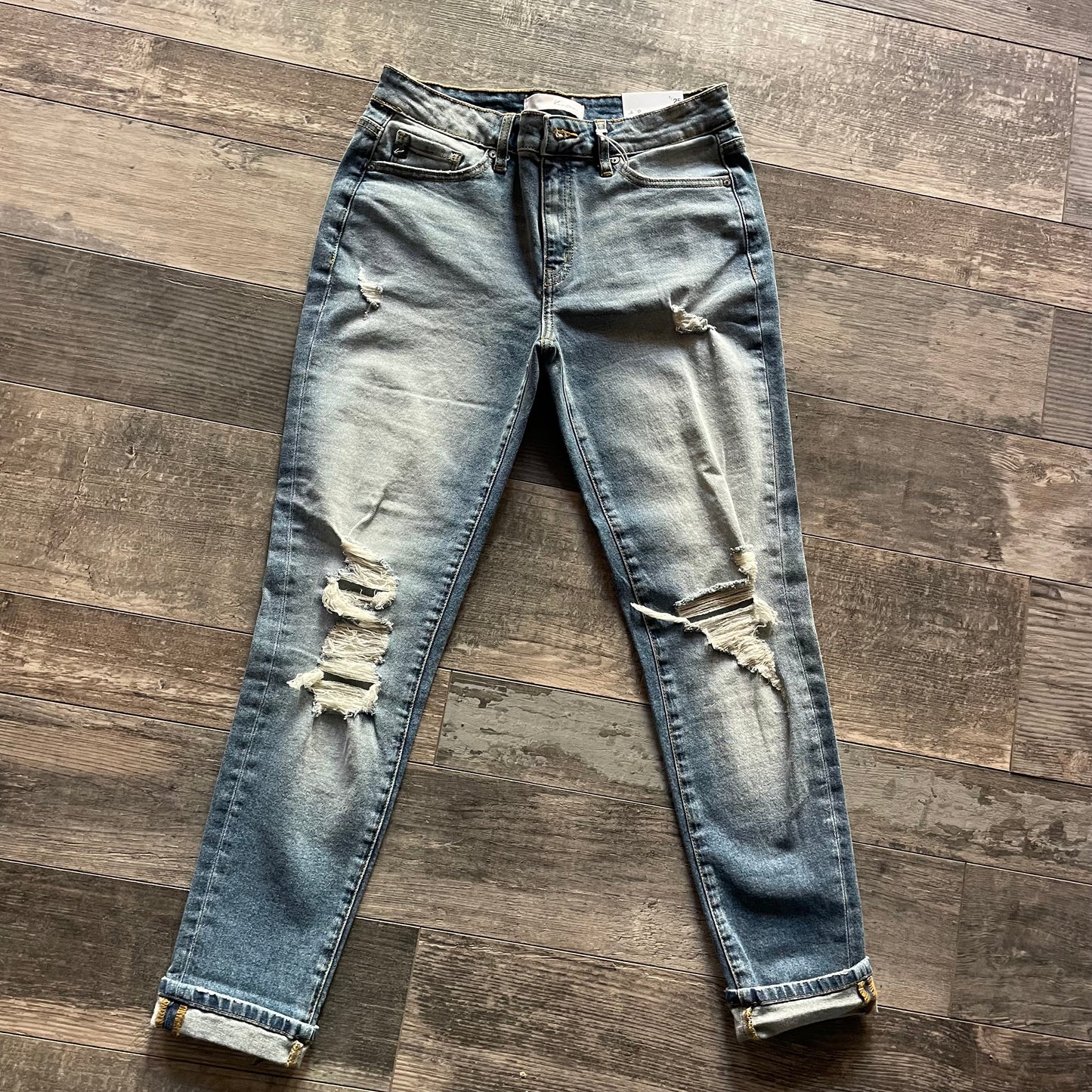 Medium Wash Distressed Jean