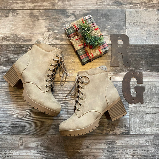 Taupe Combat Boot