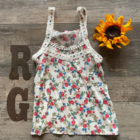 Little Girls Floral Tank